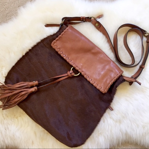 Cavalcanti Handbags - Cavalcanti Leather & Calf Hair Crossbody Bag